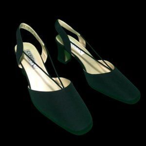 Corsina Flex Black Strappy Fabric Heels Size 6.5 B*